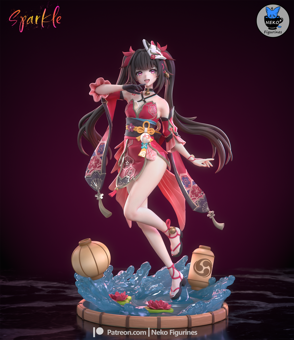 figurine a peindre, figurine honkai star rail sparkle