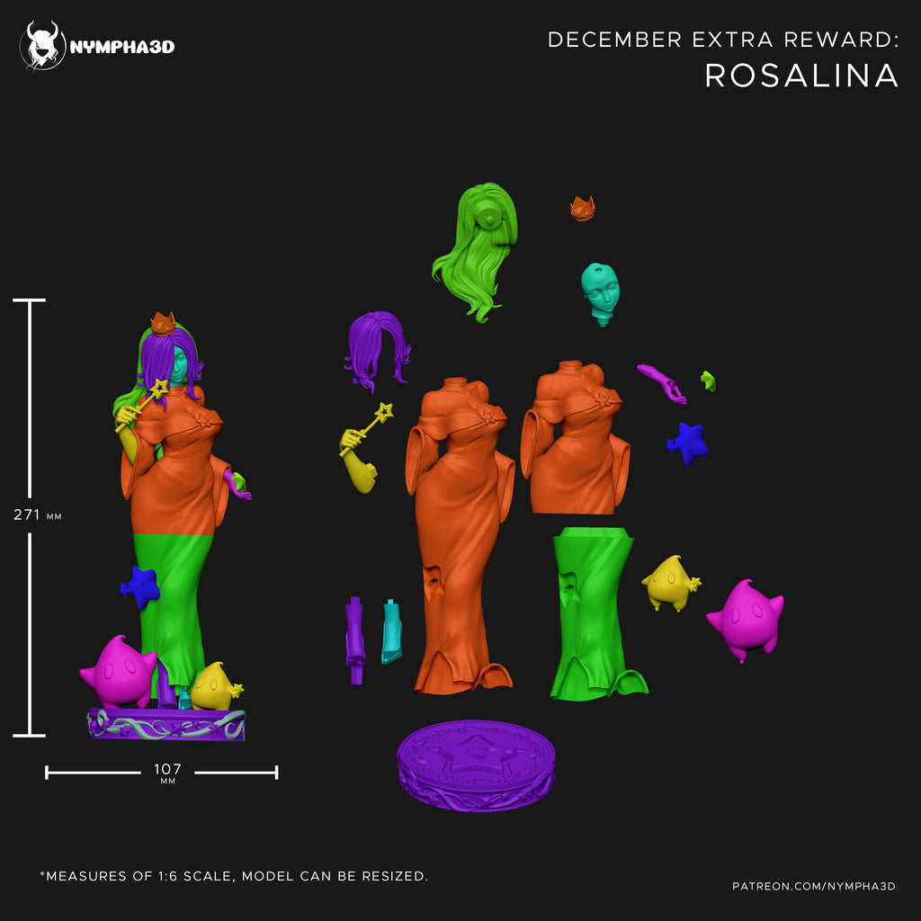 figurine harmonie, figurine princesse harmonie, figurine a peindre, mario, rosalina