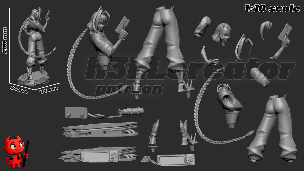 Figurine à peindre - Talia Yang - Cyberpunk