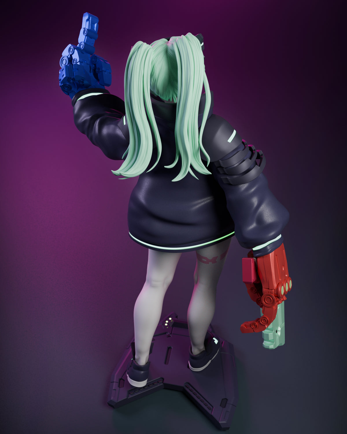 figurine rebecca cyberpunk edgerunner, figurine cyberpunk, lucy and david cyberpunk, figurine a peindre