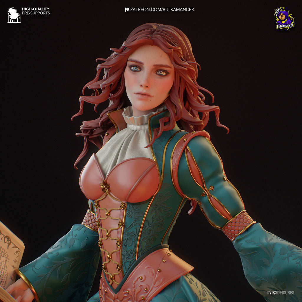 triss the witcher, the witcher, figurine the witcher, figurine triss merigold, figurine a peindre