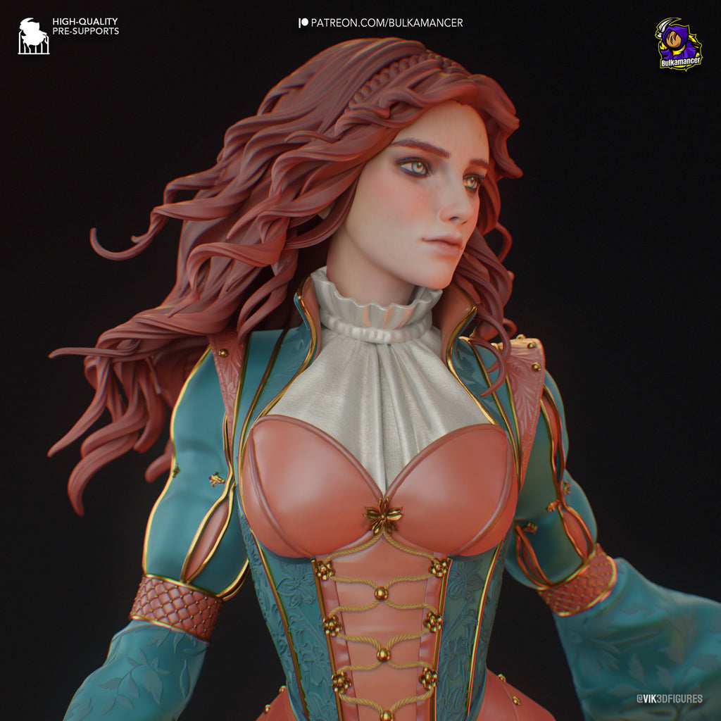 triss the witcher, the witcher, figurine the witcher, figurine triss merigold, figurine a peindre