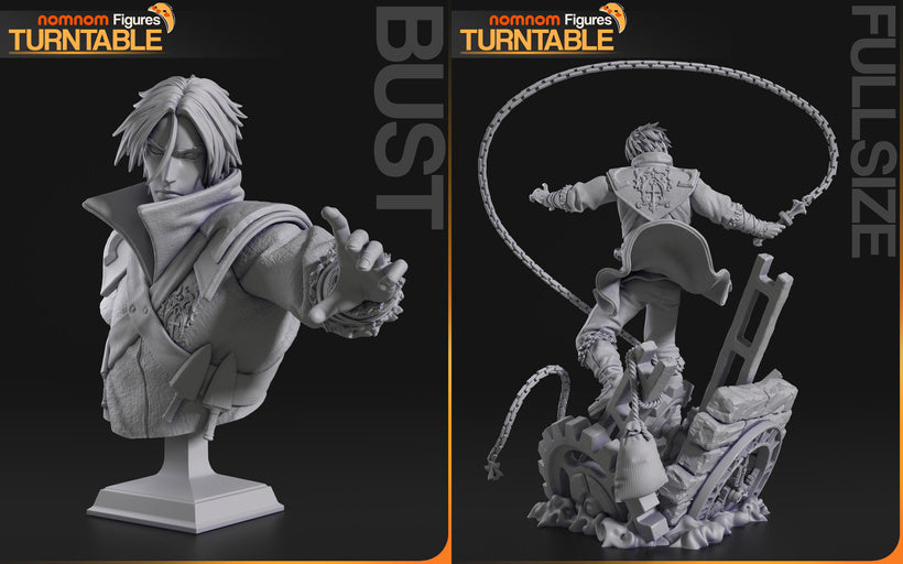 figurine Trevor Belmont, figurine a peindre, figurine castlevania, alucard, simon belmont