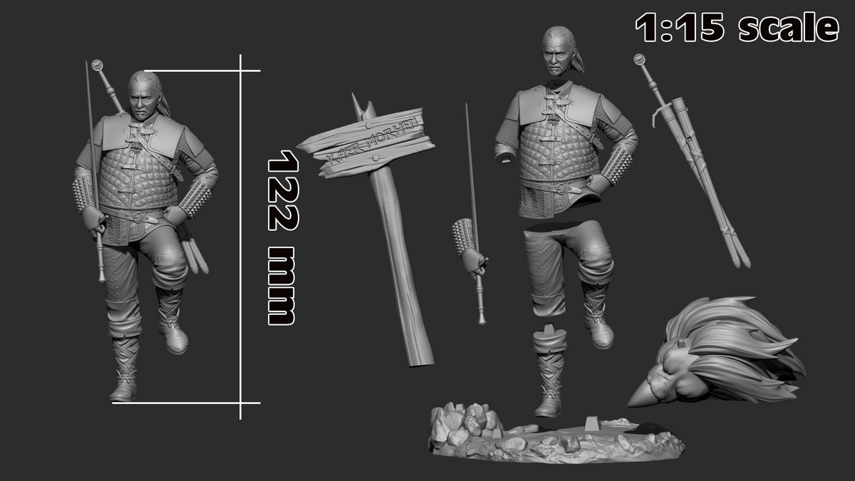 Geralt, figurine Geralt, figurine The Witcher, Geralt De Riv, Vesemir