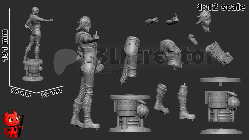 figurine arcane, figurine league of legends, figurine Caitlyn, figurine Jinx, figurine Vi