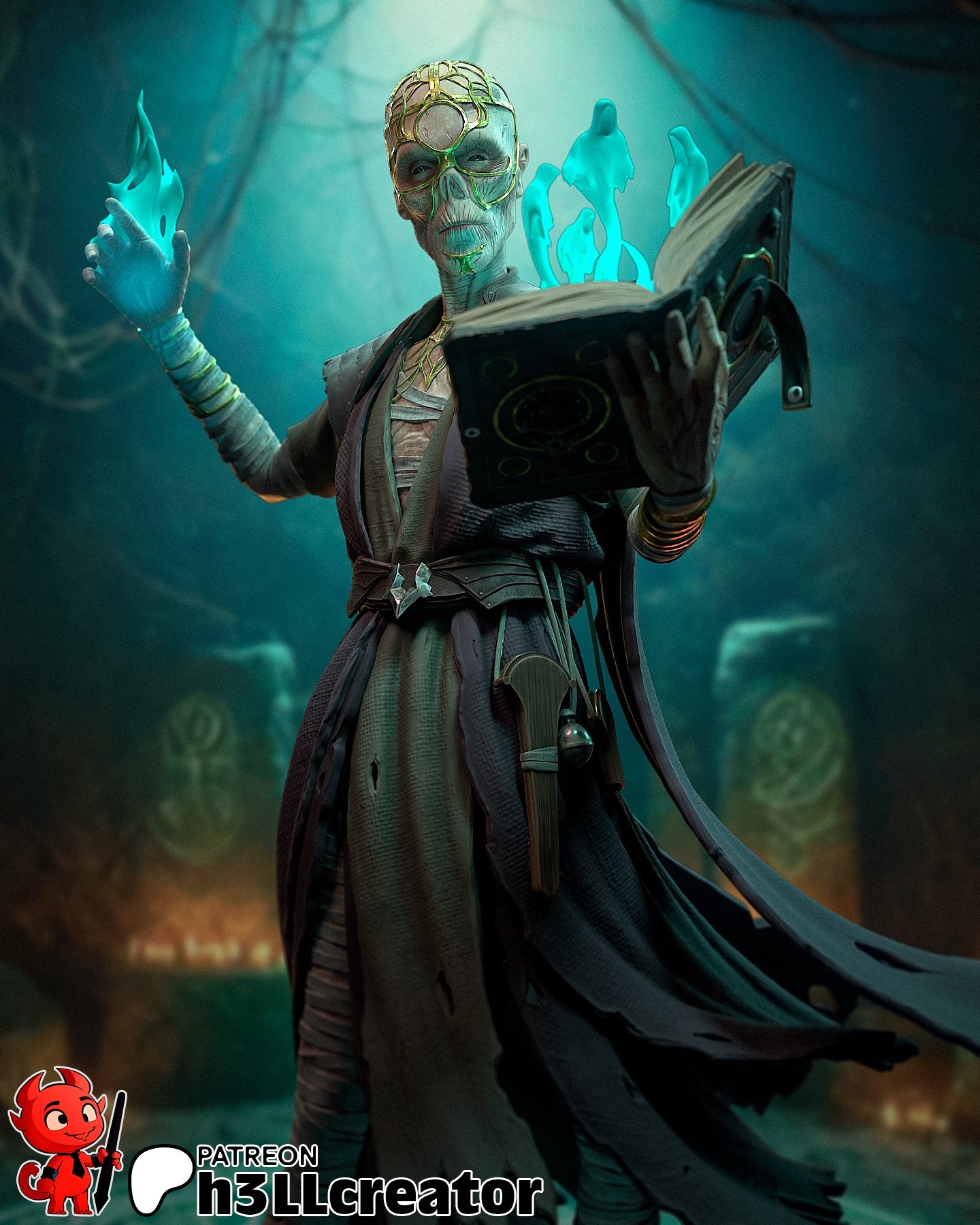 baldur's gate, figurine à peindre, figurine baldur's gate, figurine Flétriss, Wither Baldur's Gate