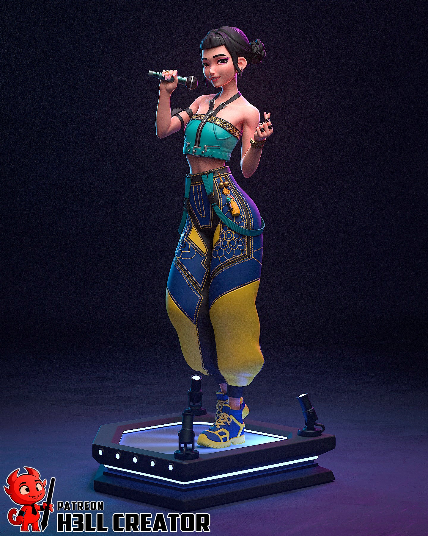 figurine kpop demon hunters Zoey, figurine Zoey, figurine a peindre, kpop