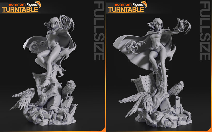 figurine raven teen titans, figurine a peindre, figurine teen titans
