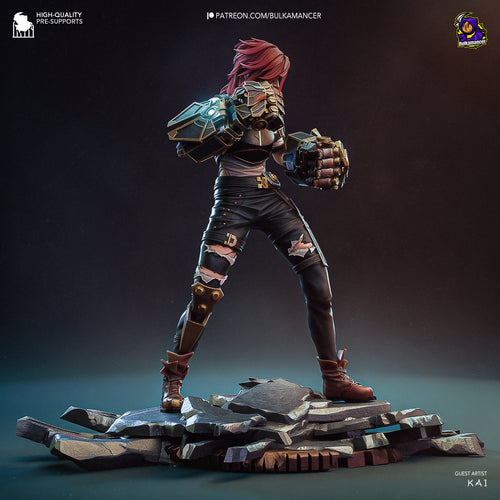 figurine vi, vi arcane, vi league of legends, figurine arcane, figurine league of legends, figurine a peindre