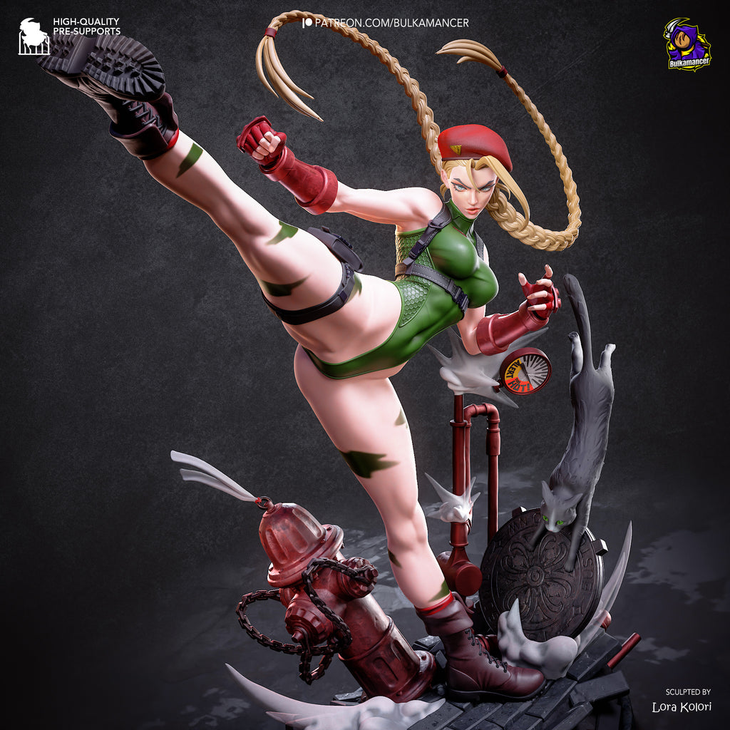 figurine cammy street fighter, figurine a peindre