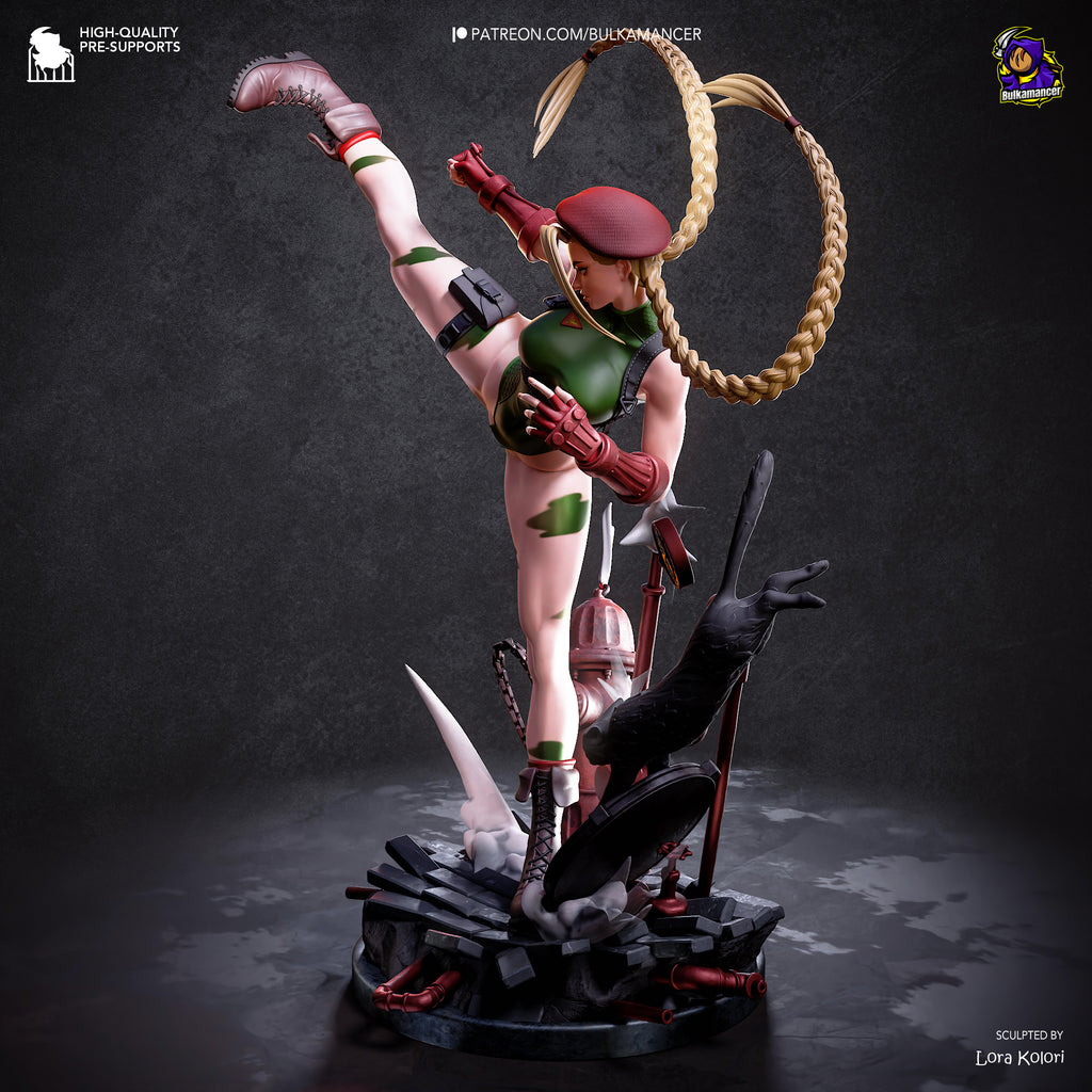 figurine cammy street fighter, figurine a peindre