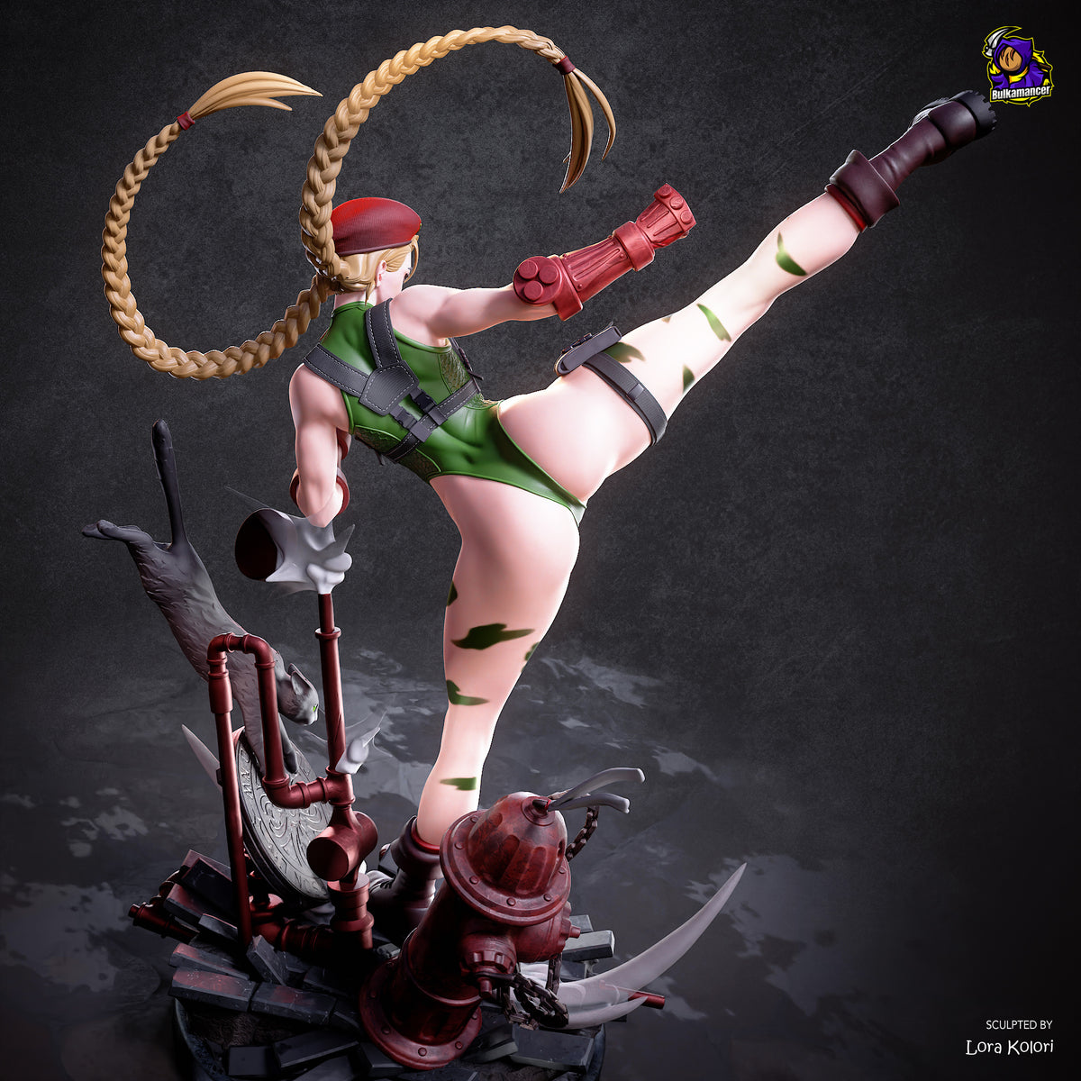 figurine cammy street fighter, figurine a peindre