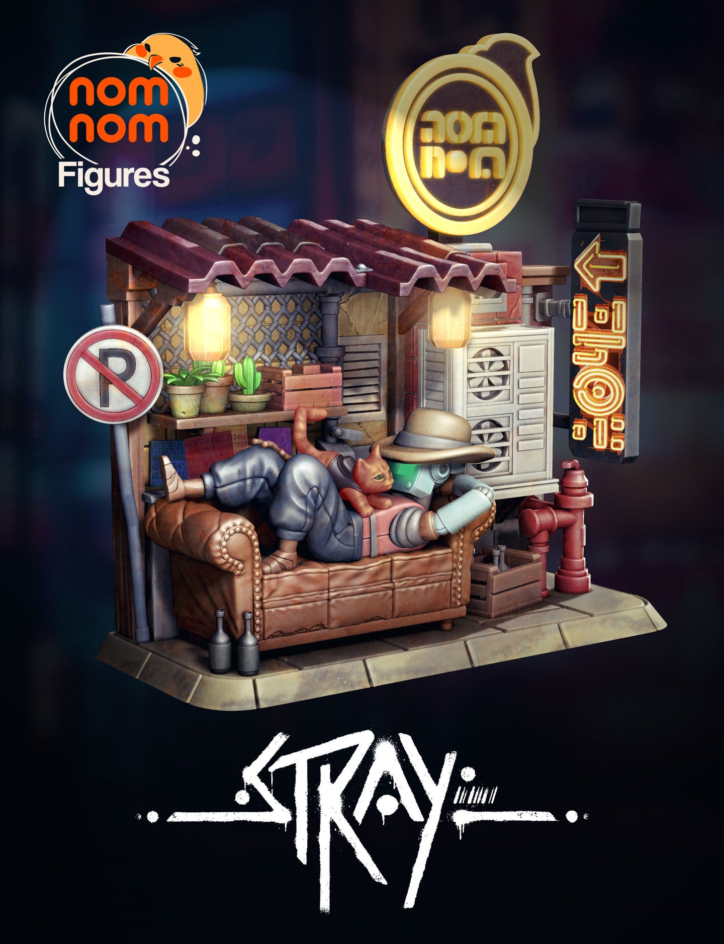 Stray, cat, figurine stray, diorama stray, bluetwelve, anapurna 