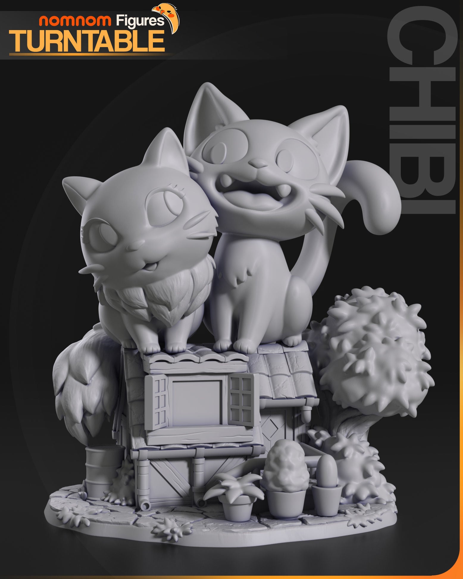 Paintable Figurine - Jiji and Lily Chibi - Kiki – Daëlys Art