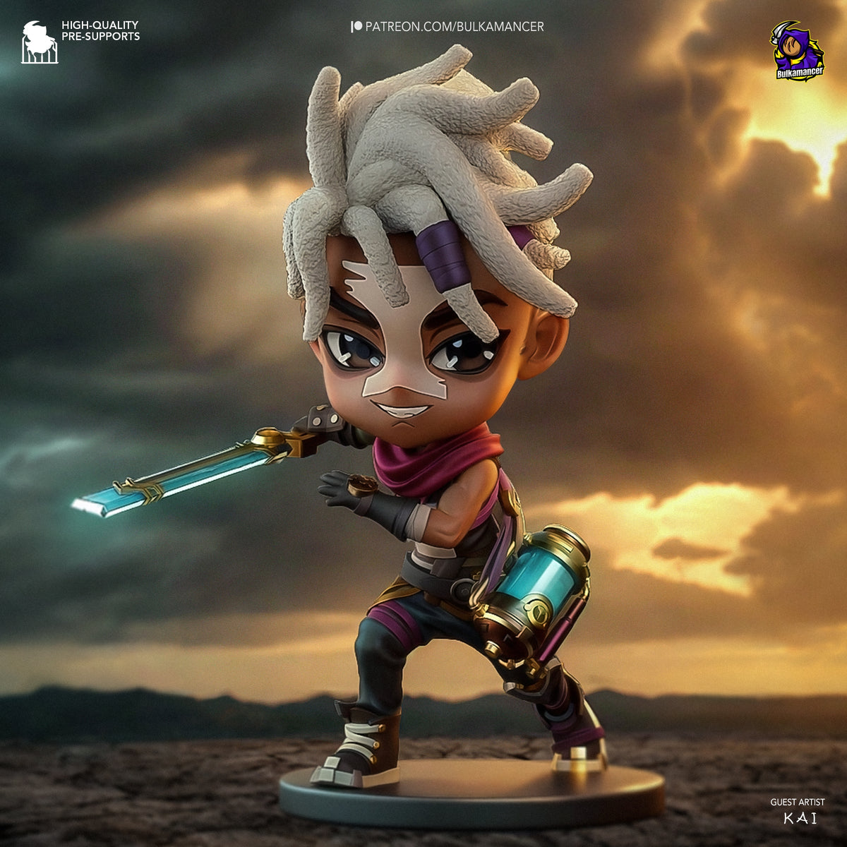 Figurine Isha Arcane, figurine Arcane, figurine Jinx, Figurine a peindre