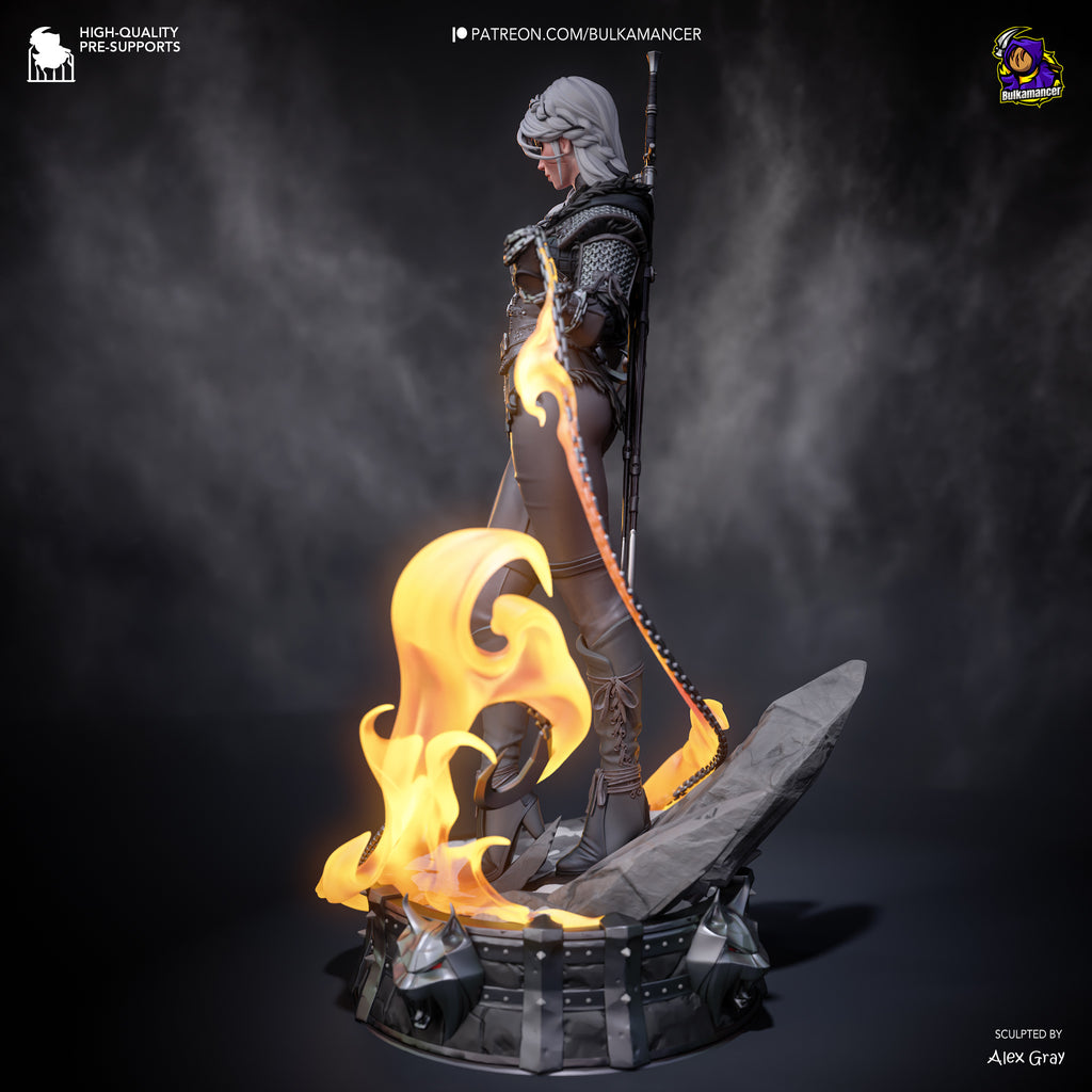 figurine ciri the witcher 4, the witcher 4, figurine ciri the witcher, figurine a peindre, geralt de riv
