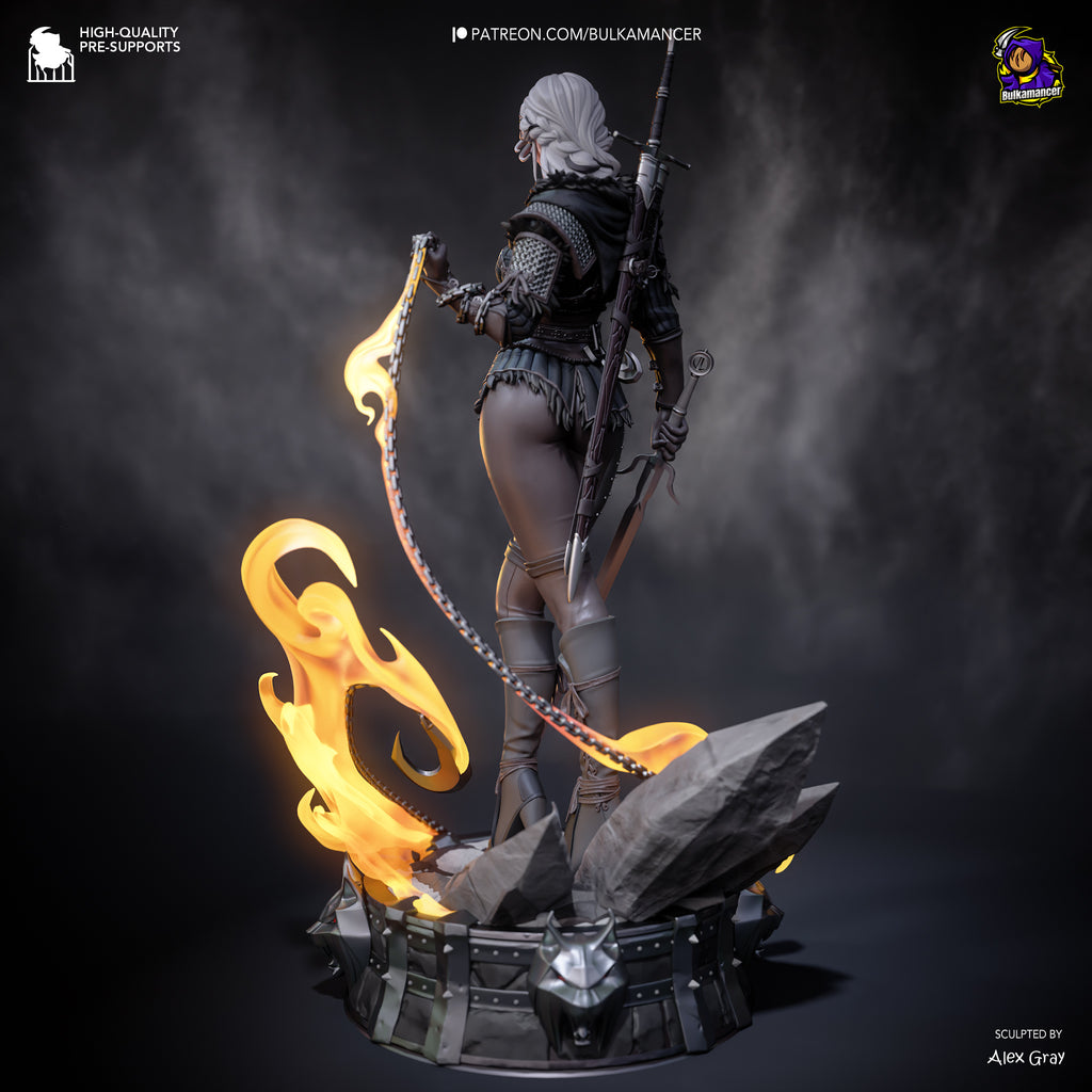 figurine ciri the witcher 4, the witcher 4, figurine ciri the witcher, figurine a peindre, geralt de riv