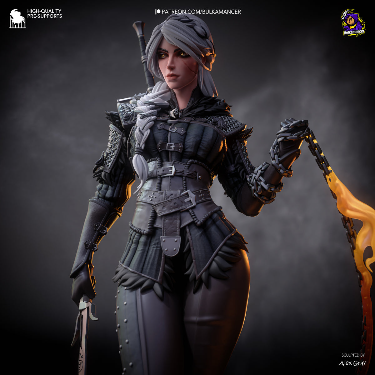 figurine ciri the witcher 4, the witcher 4, figurine ciri the witcher, figurine a peindre, geralt de riv