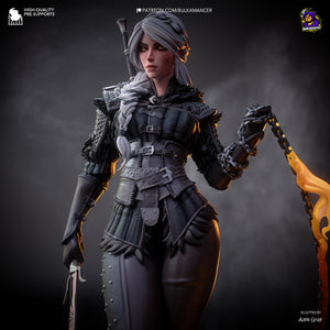 figurine ciri the witcher 4, the witcher 4, figurine ciri the witcher, figurine a peindre, geralt de riv