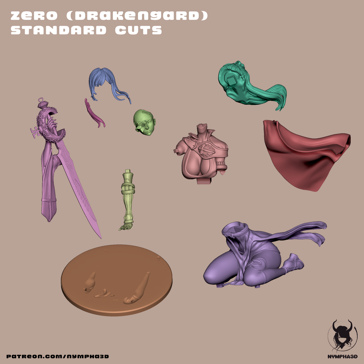 figurine a peindre, figurine zero, figurine drakengard, 2b, nier