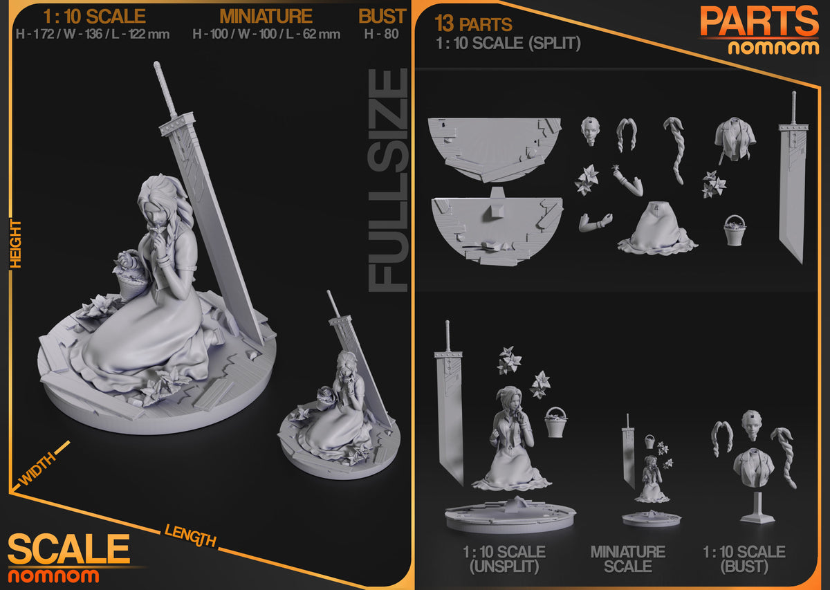 Aerith, figurine Aerith, figurine final fantasy 7, figurine final fantasy, Cloud, Tifa, Sephiroth
