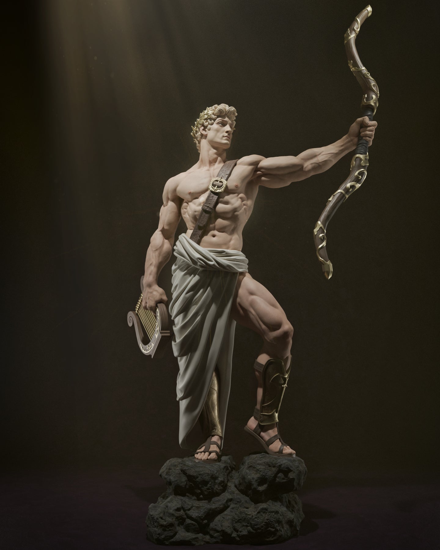 figurine apollon, figurine a peindre, figurine mythologie