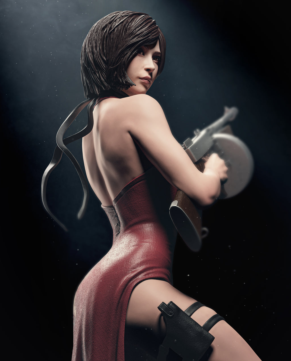 figurine ada wong, figurine a peindre, figurine resident evil