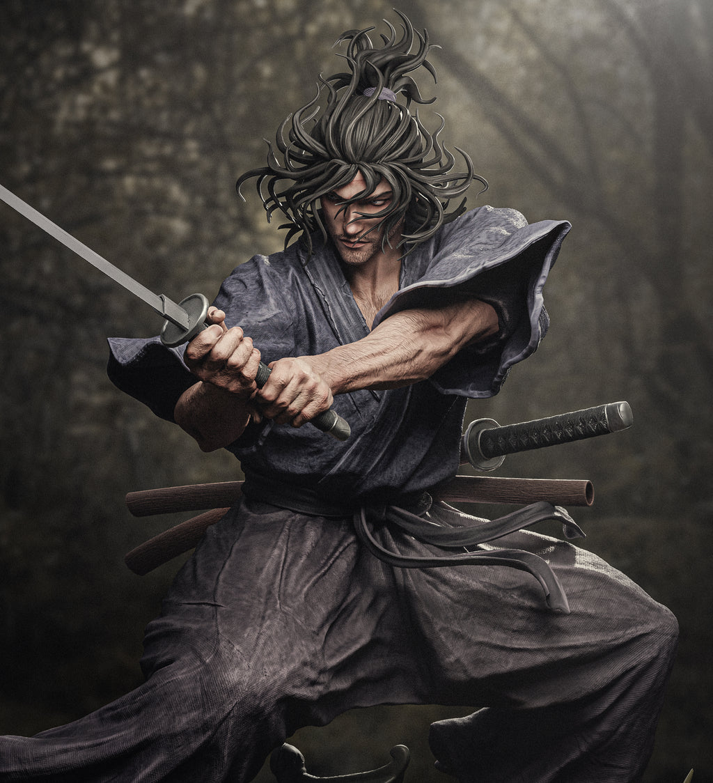 figurine Vagabond, figurine a peindre, Musashi Miyamoto, samouraï
