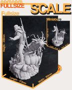 Geralt, the witcher, figurine geralt de riv, yennefer, triss merigold