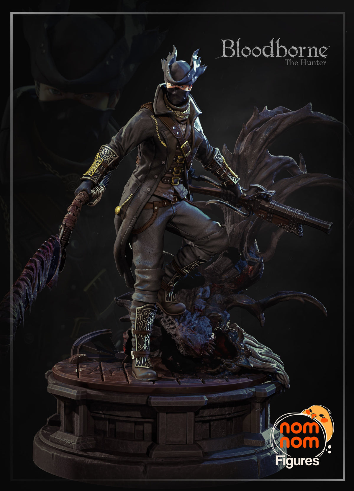 Bloodborne, chasseur, figurine bloodborne, yharnam, lady maria, dark souls, elden ring