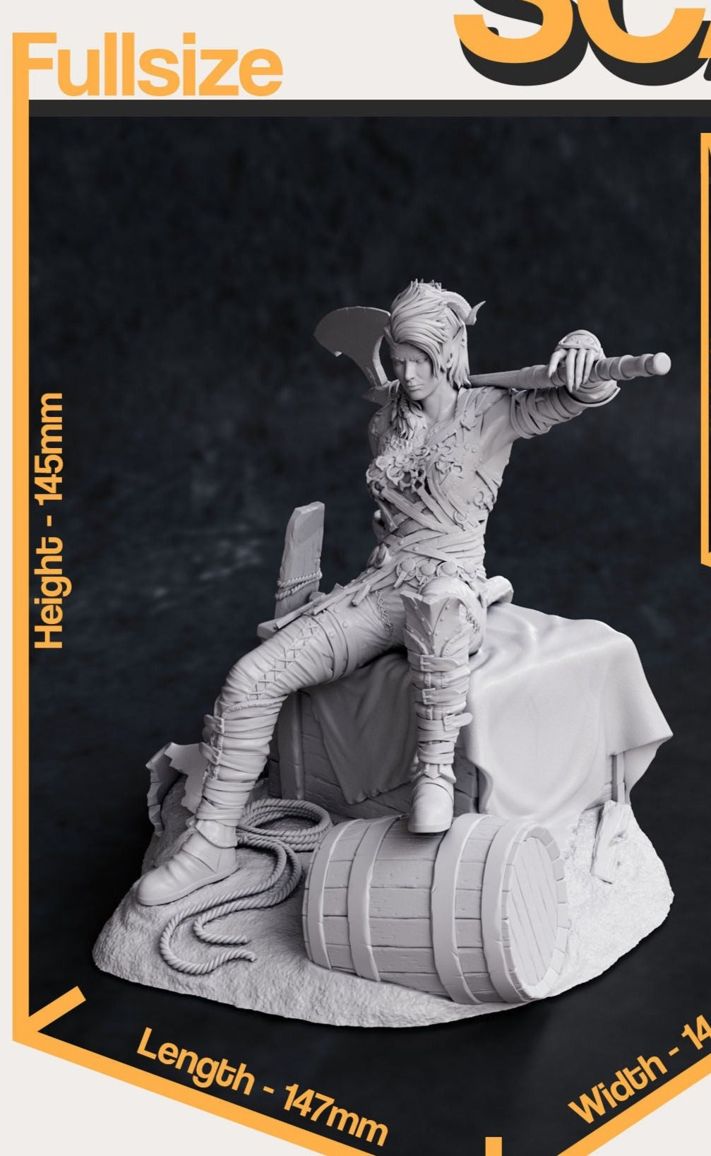 Figurine Karlach, Baldur's Gate, Ombrecoeur, Astarion, Donjons et Dragons