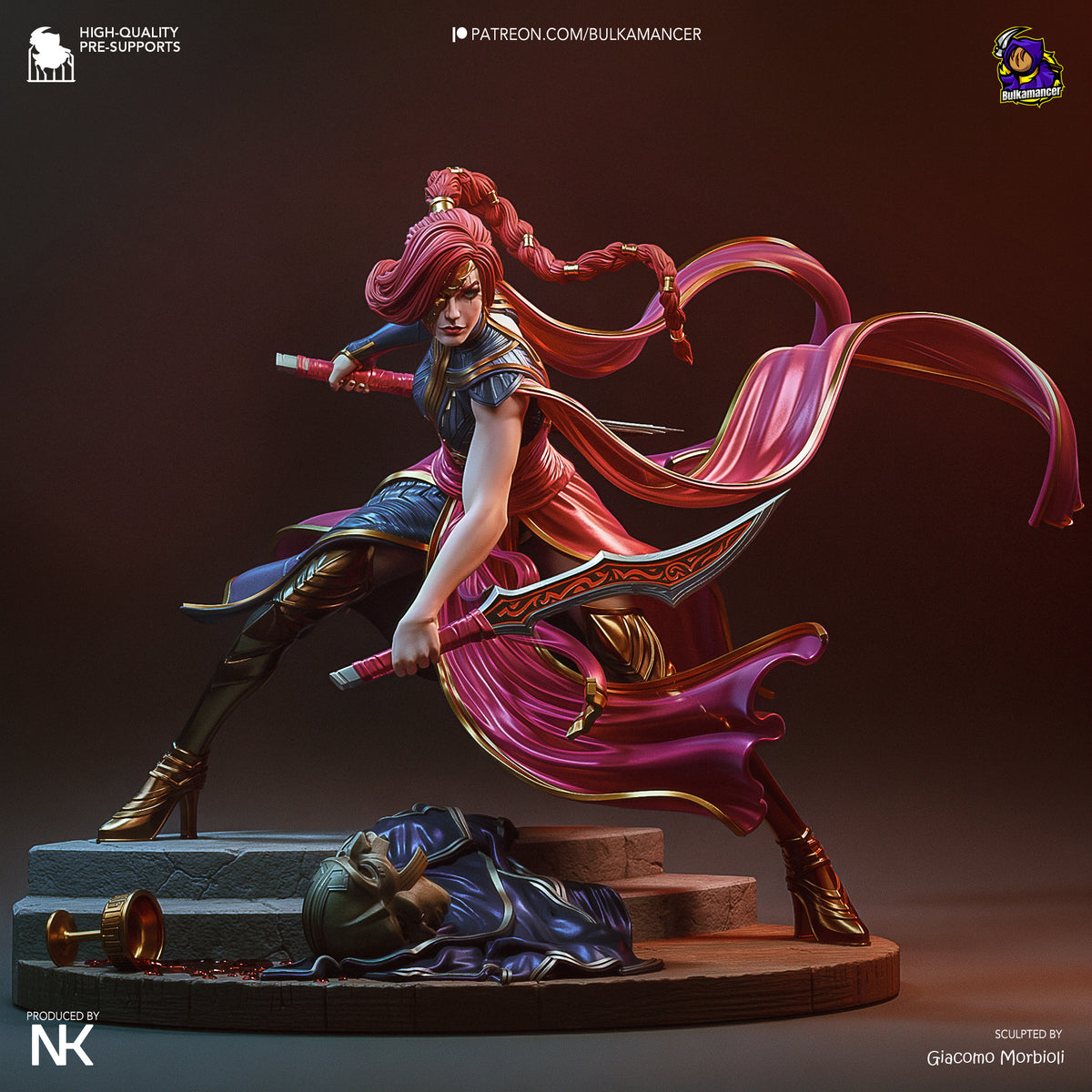 figurine a peindre, figurine katarina, figurine lol, league of legends