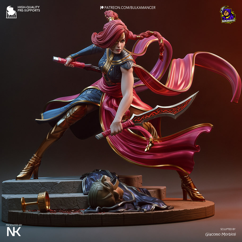 figurine a peindre, figurine katarina, figurine lol, league of legends
