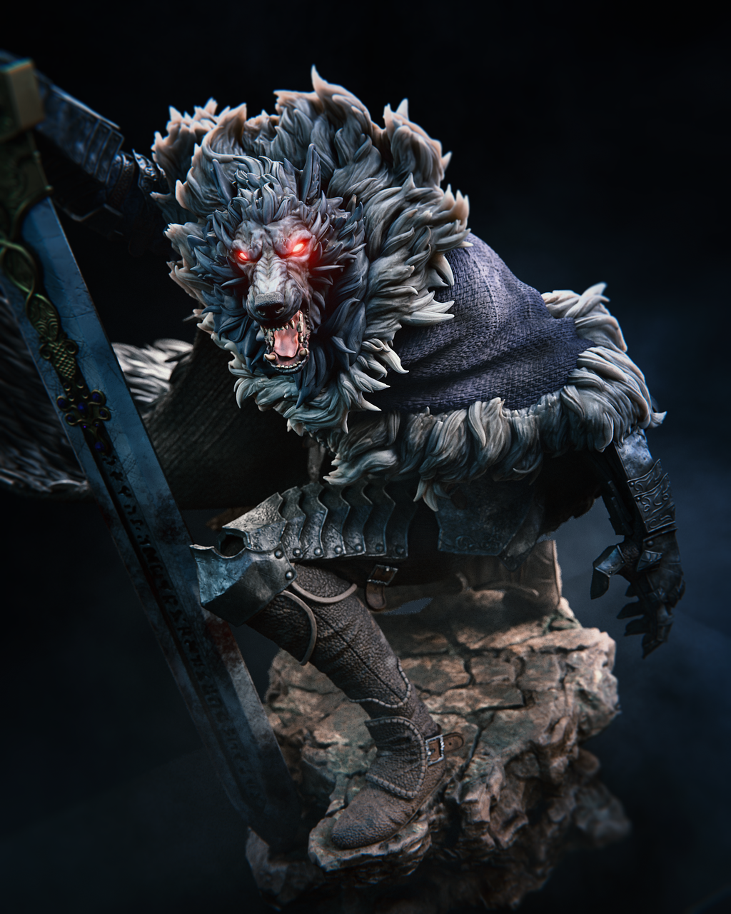 Figurine to paint - Wolf Knight