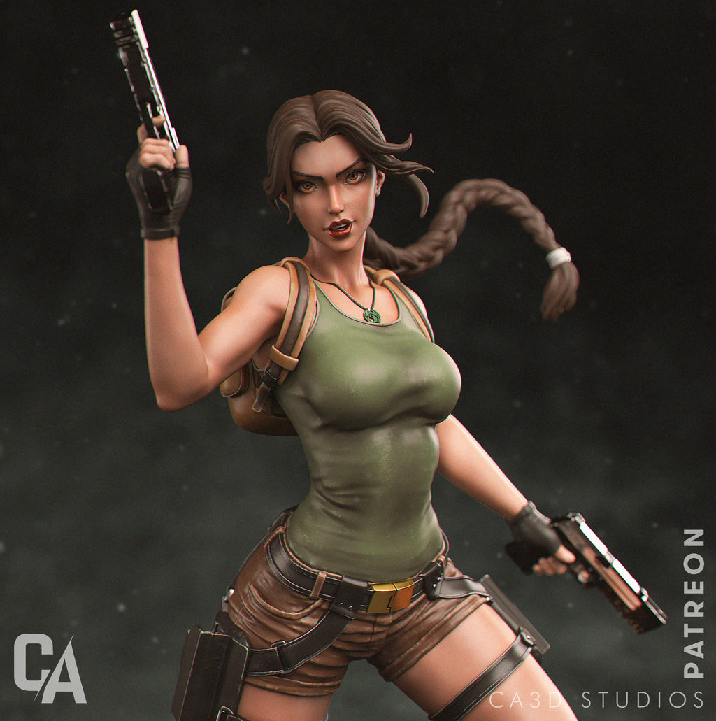 figurine tomb raider, figurine lara croft, figurine a peindre
