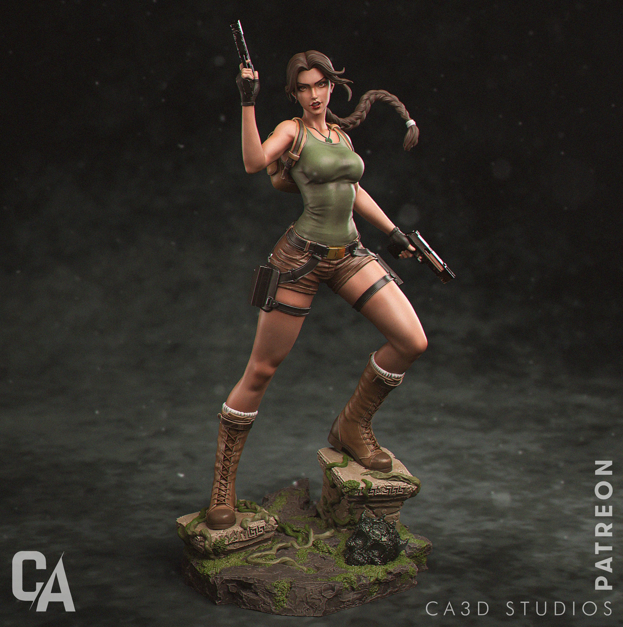 Figurine Lara Croft Tomb Raider - Joyeux Noël - Résine - Atlas - Neuf