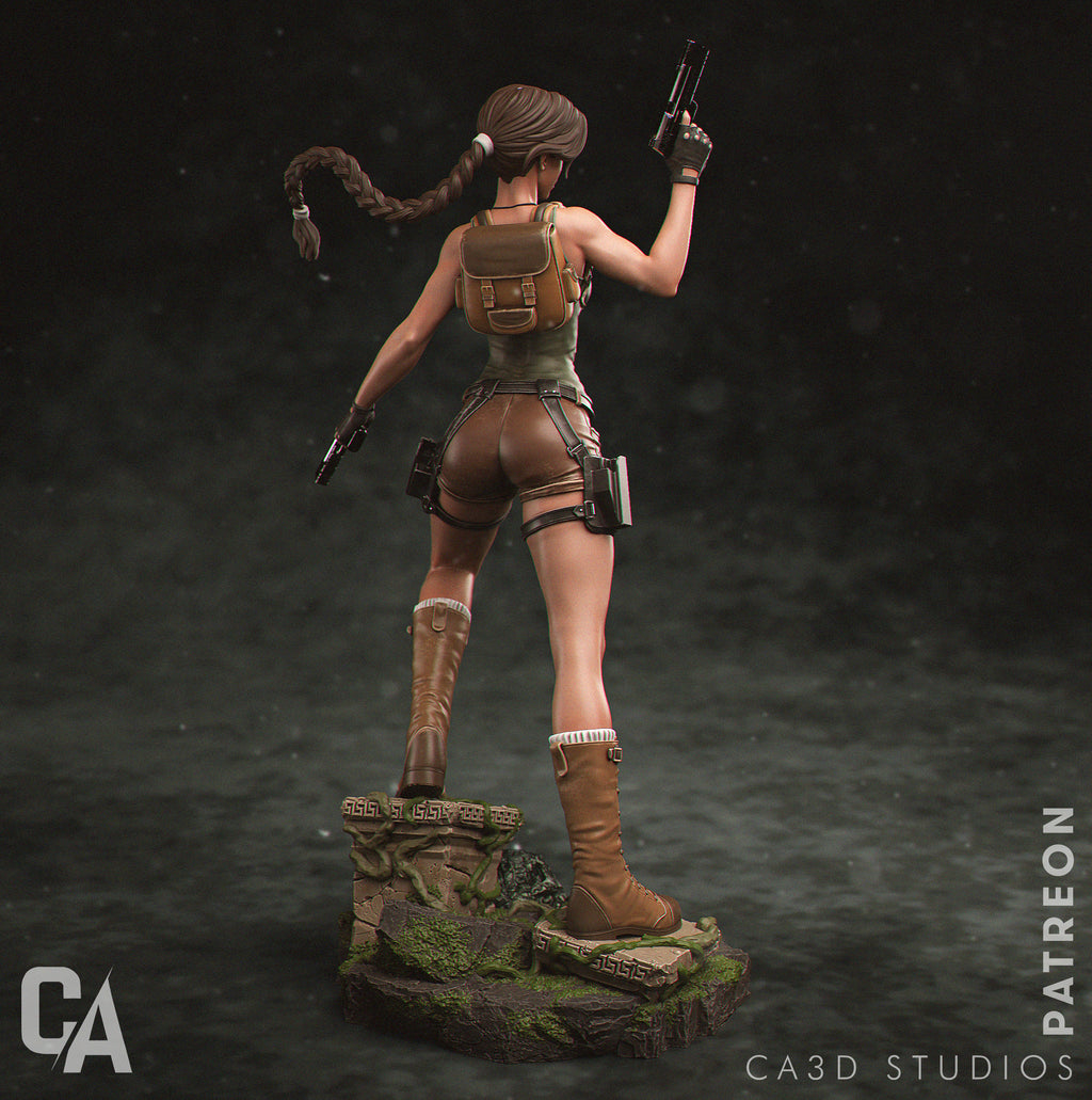figurine tomb raider, figurine lara croft, figurine a peindre