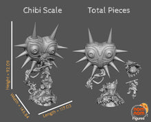 Load image into Gallery viewer, zelda, majora&#39;s mask, skull kid, figurine zelda, figurine à peindre
