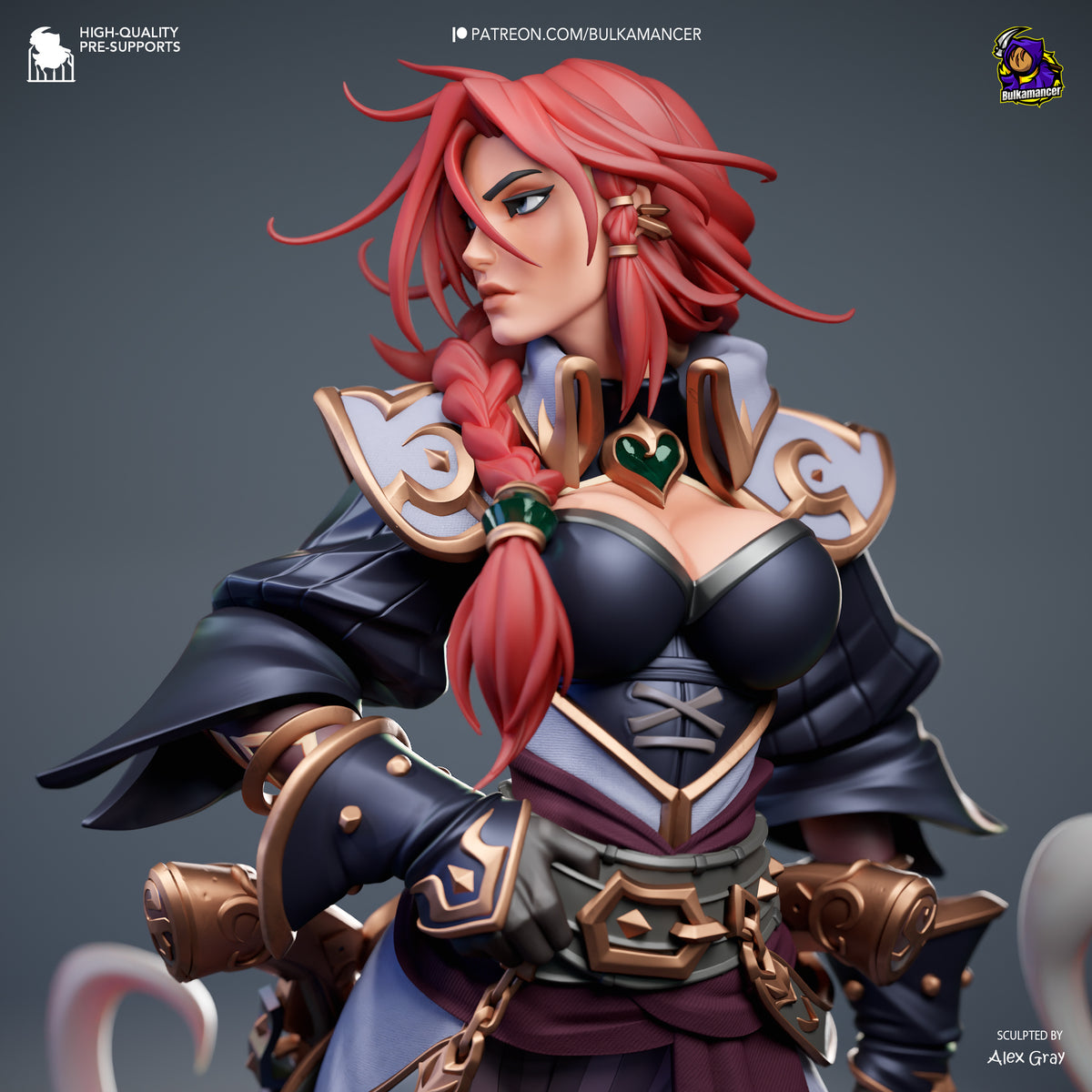 figurine miss fortune, figurine a peindre, league of legends, arcane