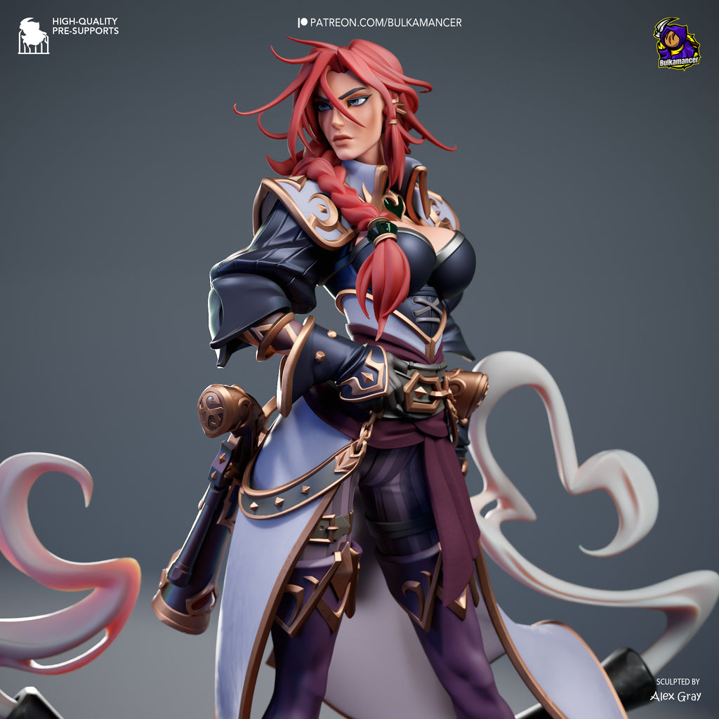figurine miss fortune, figurine a peindre, league of legends, arcane