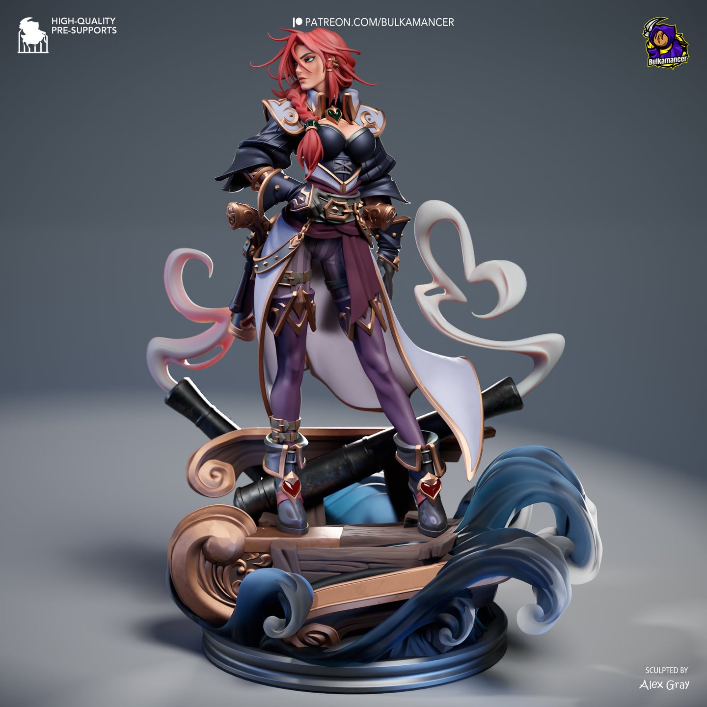 figurine miss fortune, figurine a peindre, league of legends, arcane