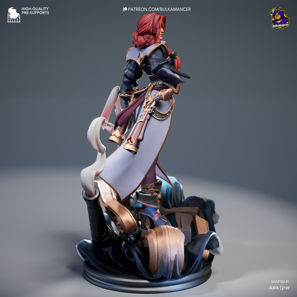 figurine miss fortune, figurine a peindre, league of legends, arcane