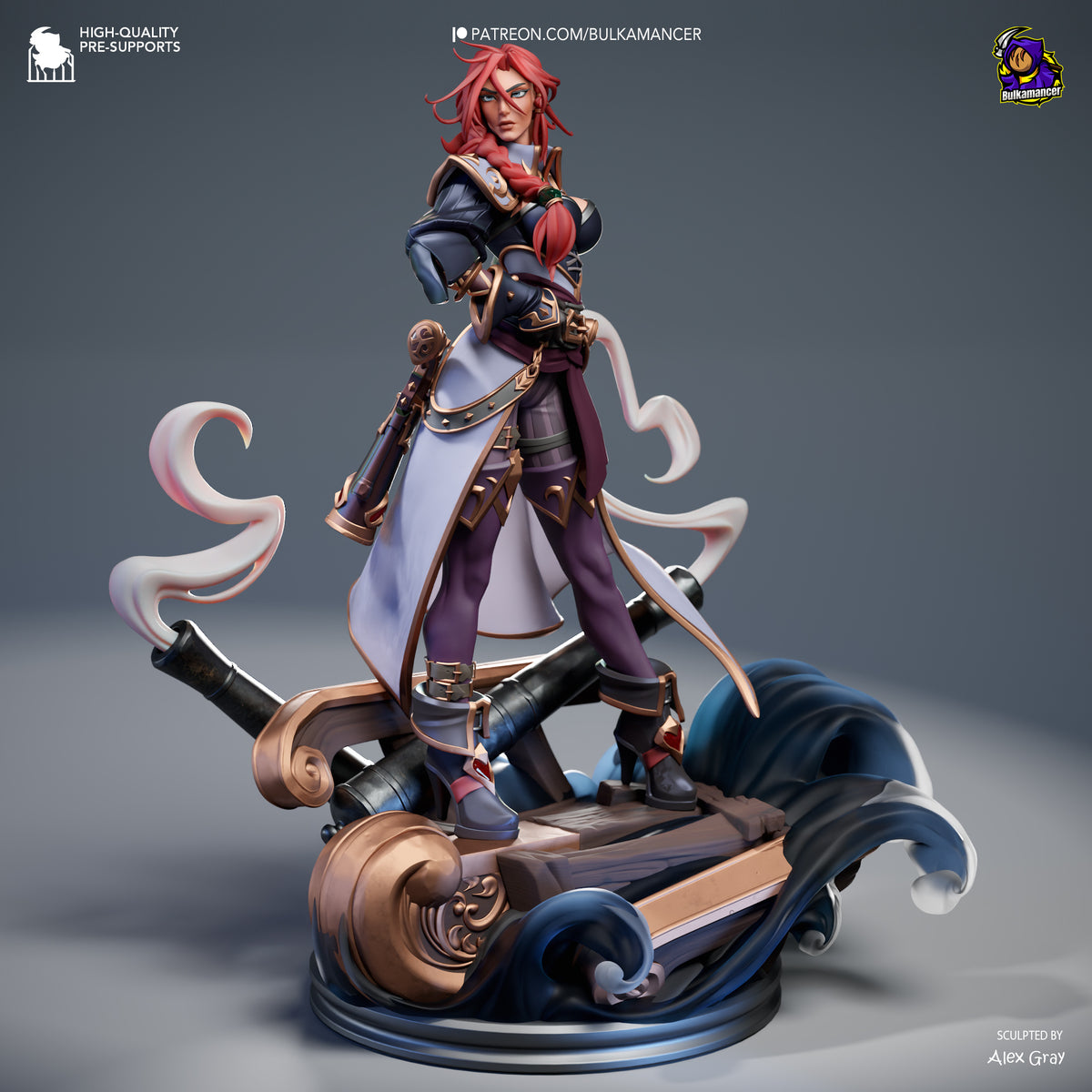 figurine miss fortune, figurine a peindre, league of legends, arcane