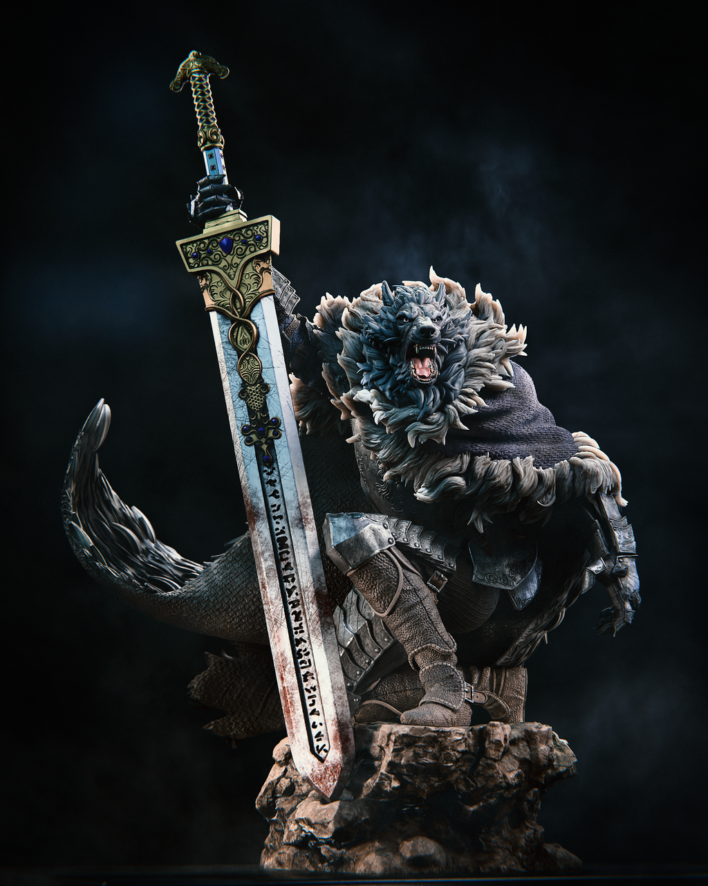Figurine to paint - Wolf Knight