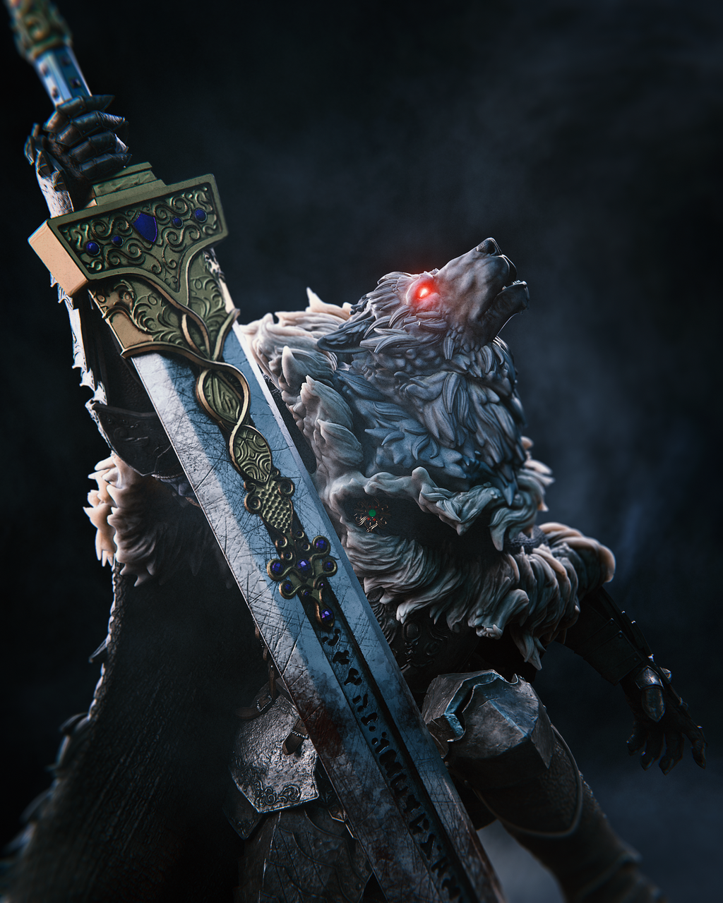 Figurine to paint - Wolf Knight