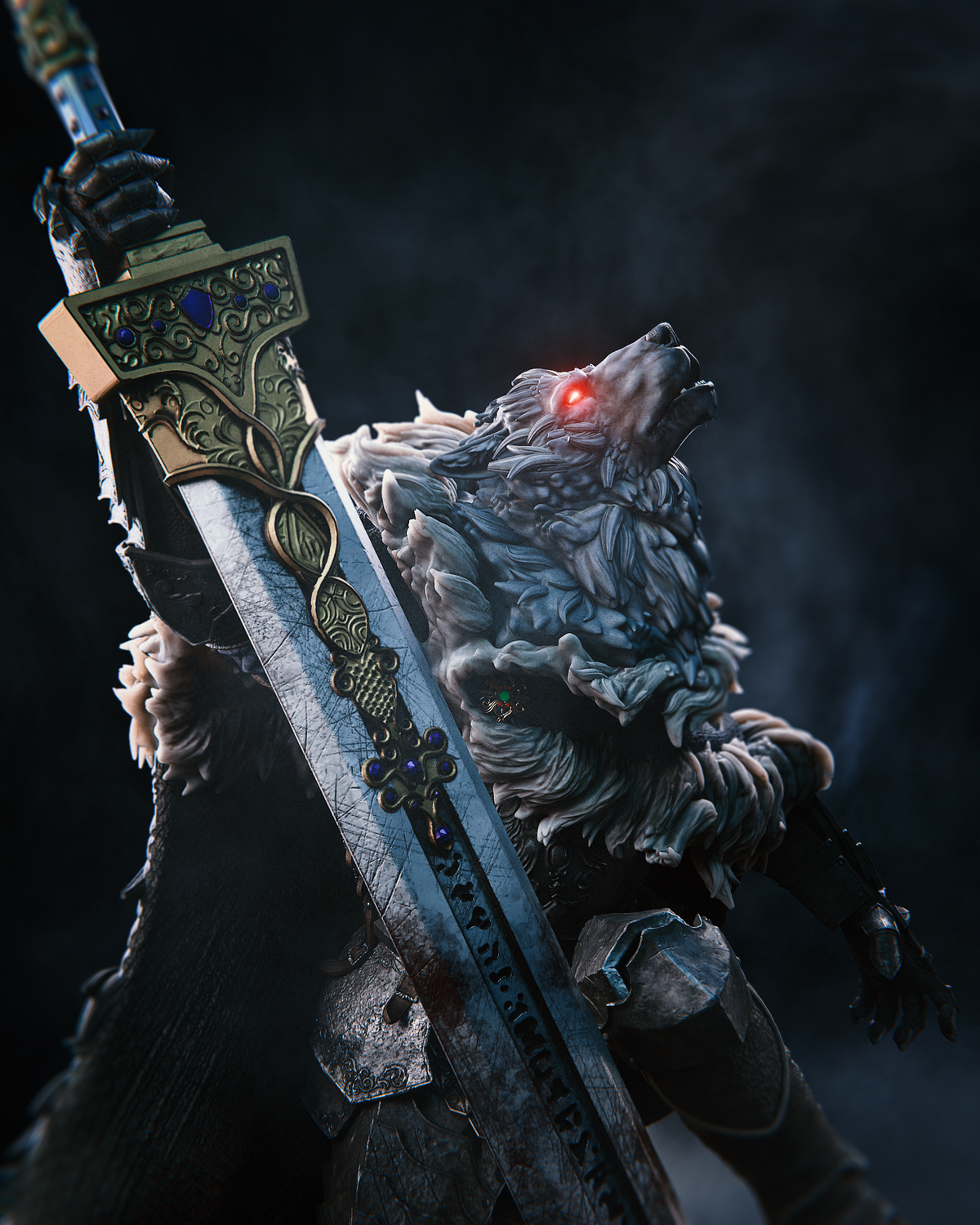 Figurine to paint - Wolf Knight