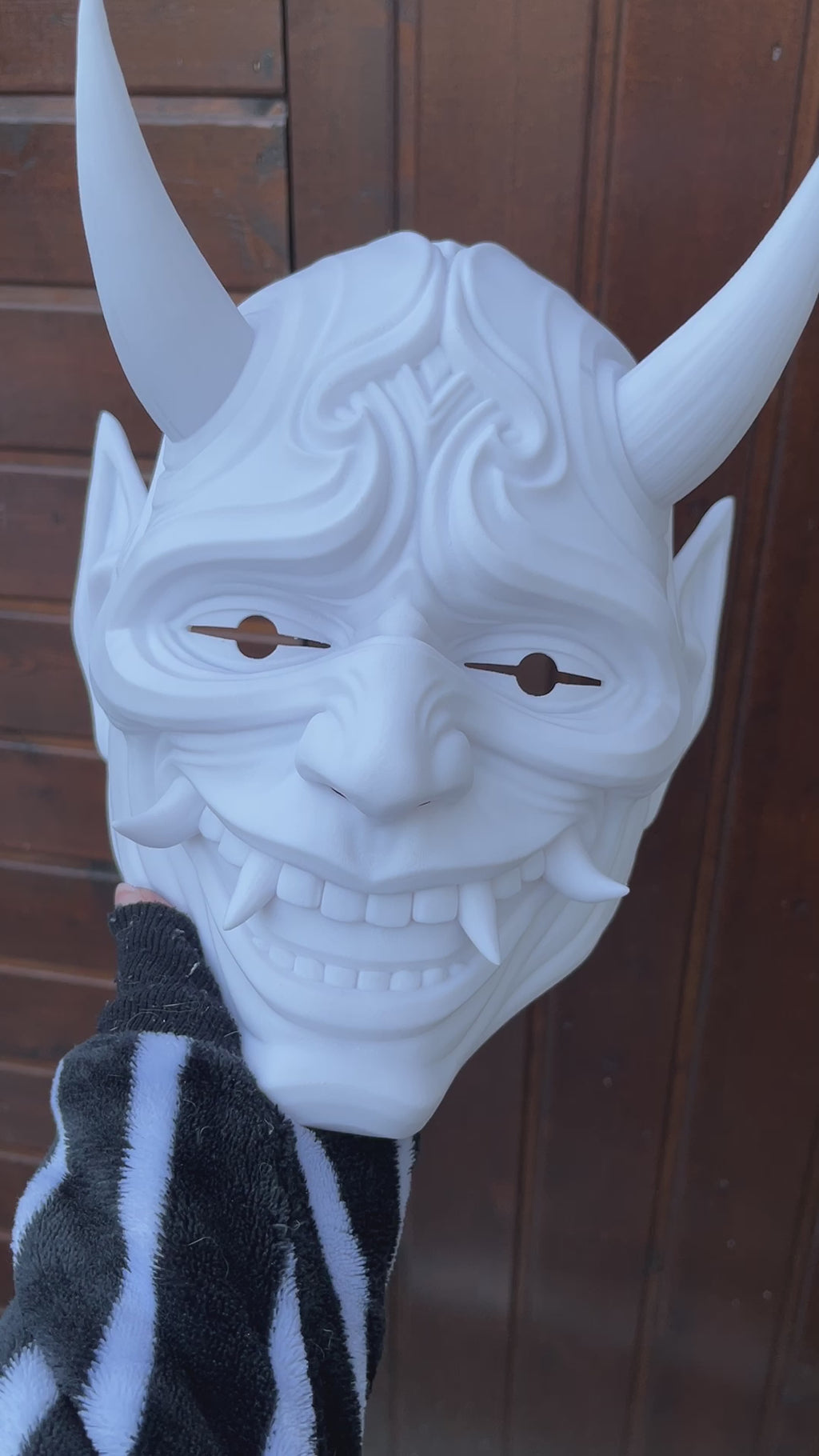 Masque Oni portable - brut