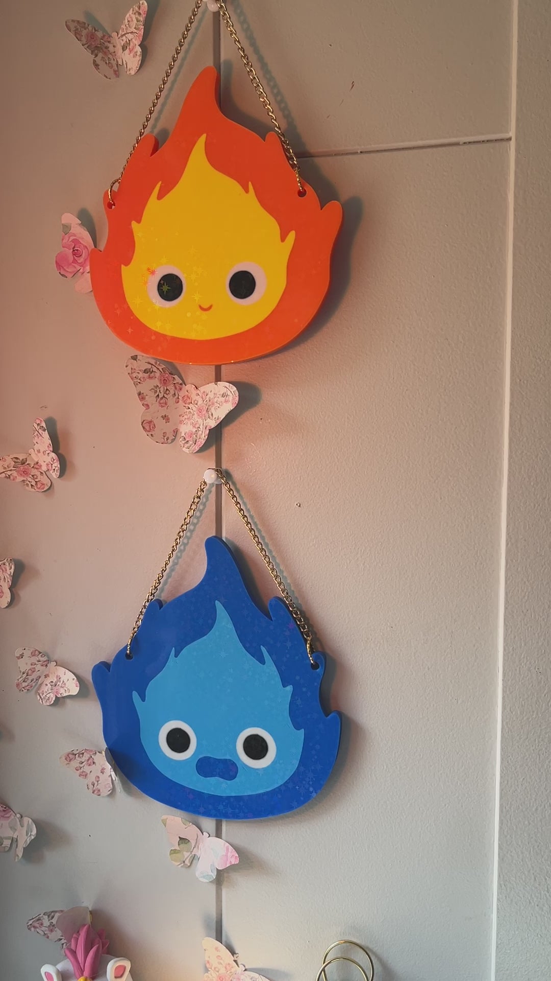 Calcifer, décoration murale Calcifer, ghibli, mignon, décoration mignonne, Daëlys Art
