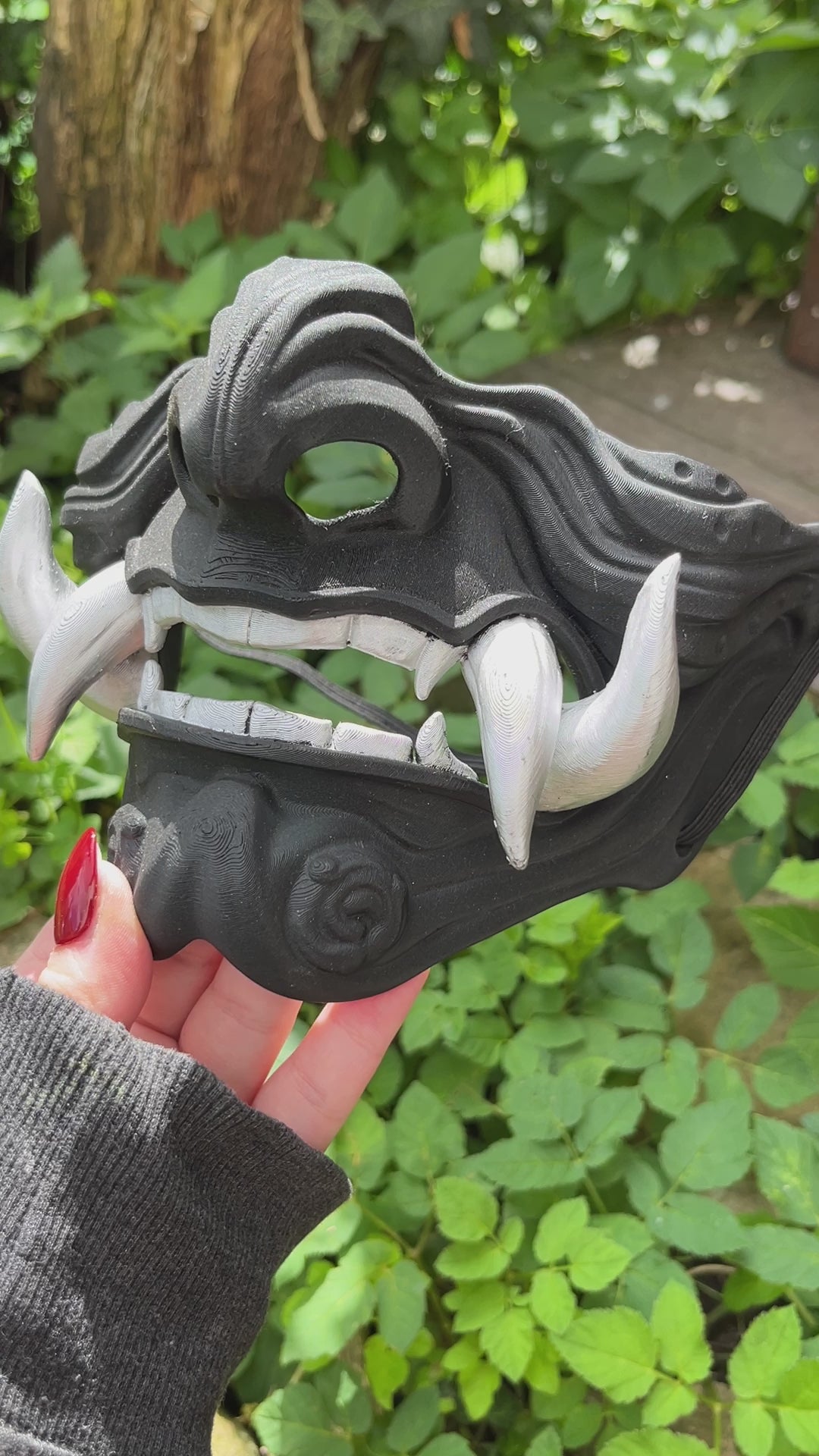 Masque mempo, masque Oni, masque mempo oni, masque samouraï, cosplay samouraï, cosplay Oni, masque démon japonais