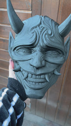 Masque Oni décoratif - brut